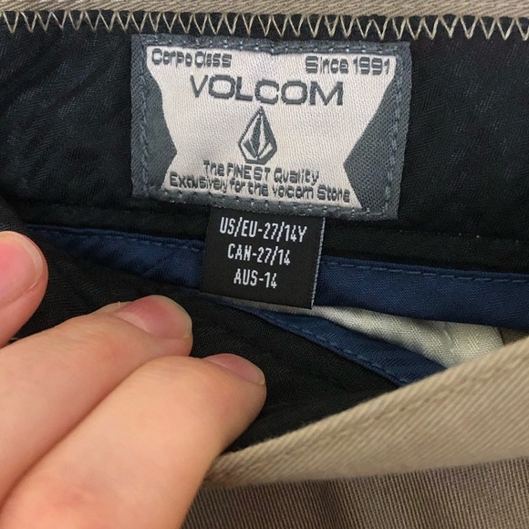 Volcom Vmonty Chino Style Pants Size 27/14y - Picture 8 of 10
